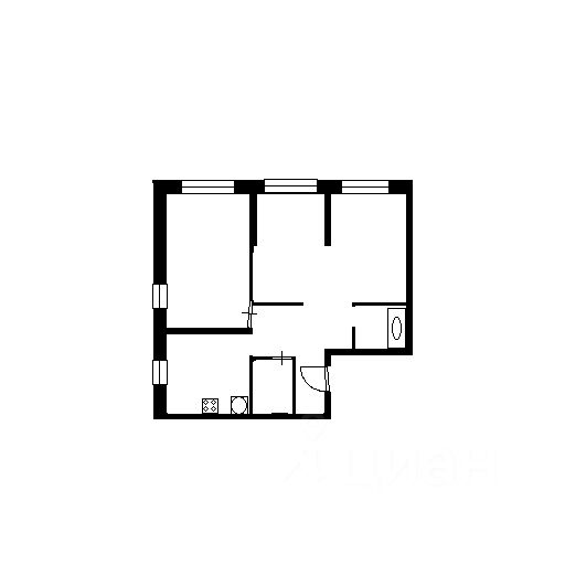 Планировка этой квартиры по данным Циан
