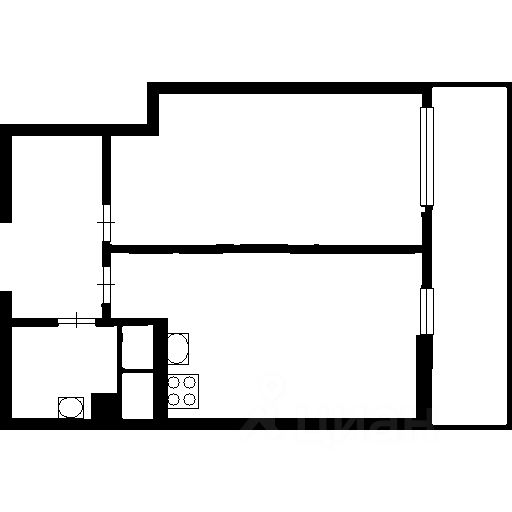 Планировка этой квартиры по данным Циан