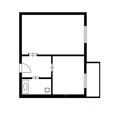 Планировка этой квартиры по данным Циан