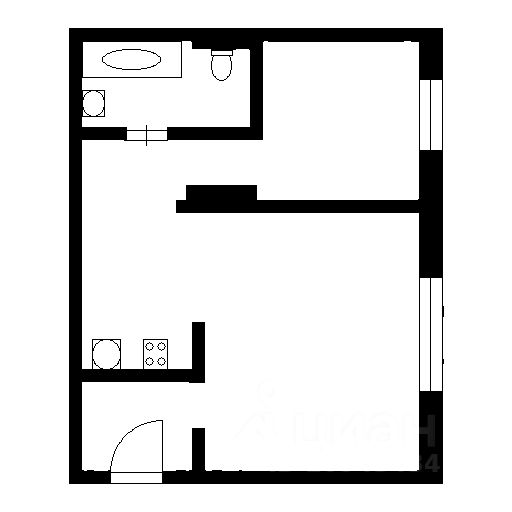 Планировка этой квартиры по данным Циан