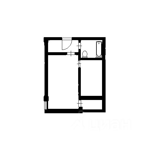 Планировка этой квартиры по данным Циан