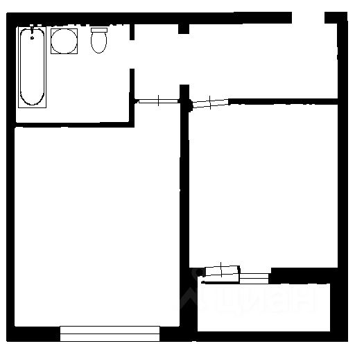 Планировка этой квартиры по данным Циан