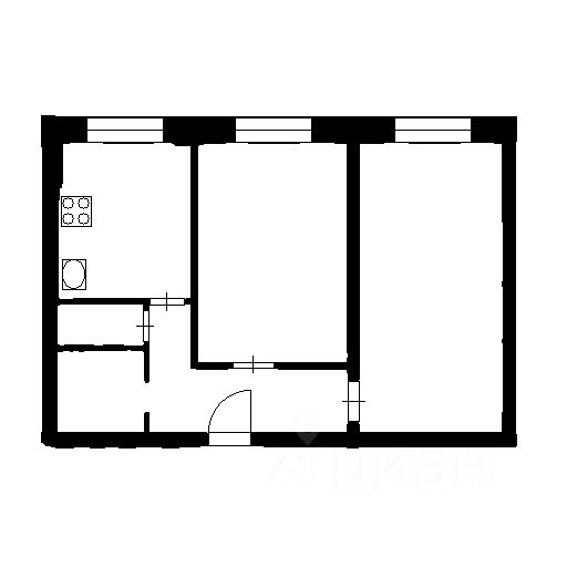 Планировка этой квартиры по данным Циан