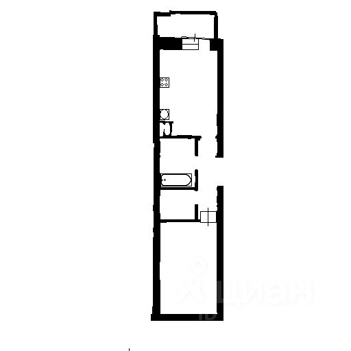 Планировка этой квартиры по данным Циан