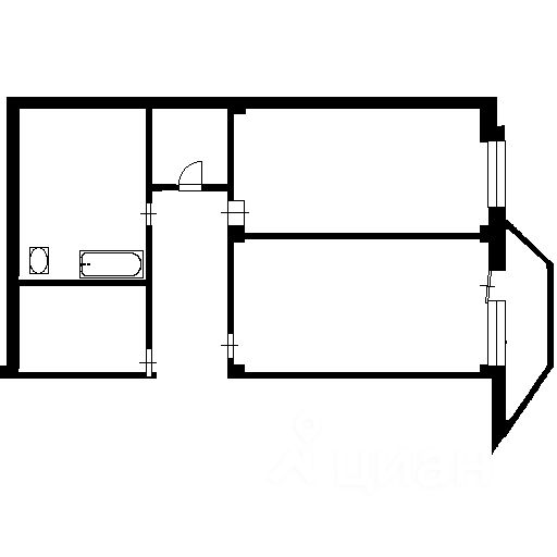 Планировка этой квартиры по данным Циан