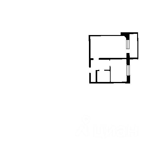 Планировка этой квартиры по данным Циан