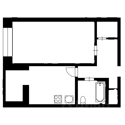 Планировка этой квартиры по данным Циан