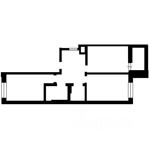 Планировка этой квартиры по данным Циан
