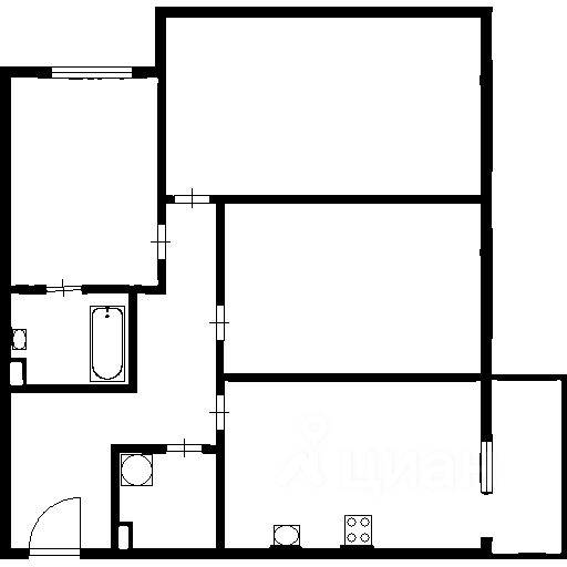 Планировка этой квартиры по данным Циан