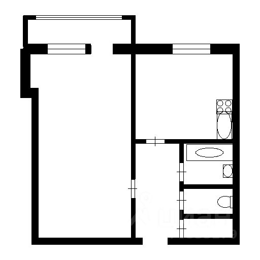 Планировка этой квартиры по данным Циан