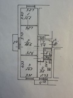 3-комн.кв., 60 м², этаж 11