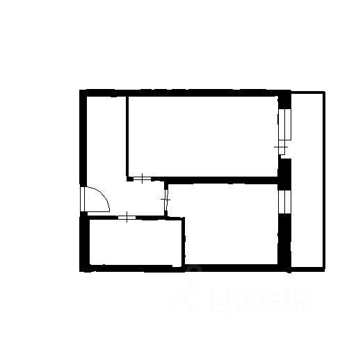 Планировка этой квартиры по данным Циан