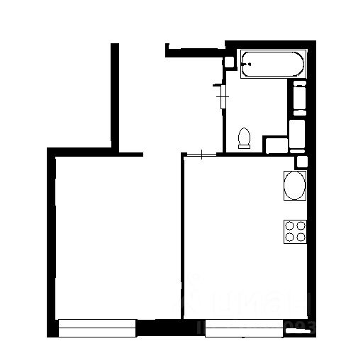 Планировка этой квартиры по данным Циан