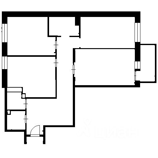 Планировка этой квартиры по данным Циан