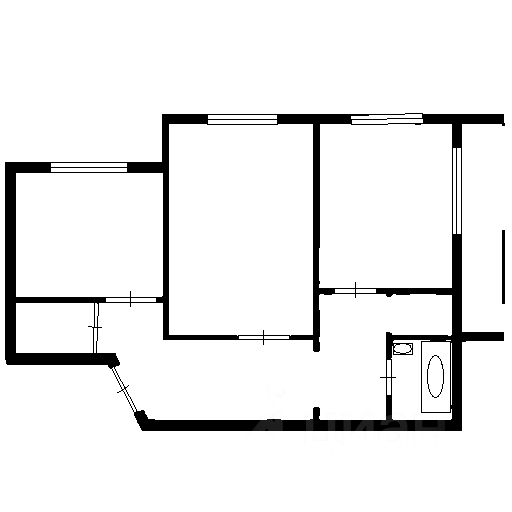 Планировка этой квартиры по данным Циан