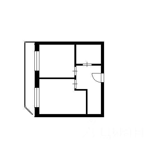 Планировка этой квартиры по данным Циан