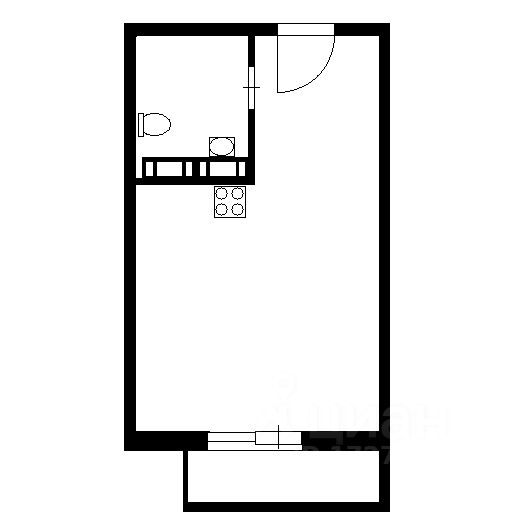 Планировка этой квартиры по данным Циан