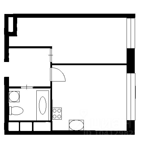 Планировка этой квартиры по данным Циан