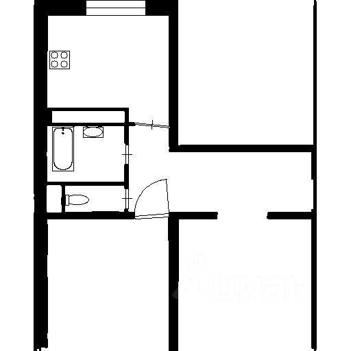 Планировка этой квартиры по данным Циан