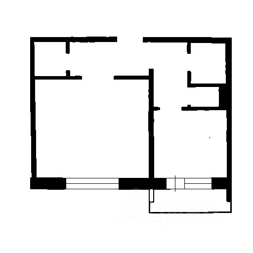 Планировка этой квартиры по данным Циан