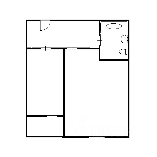 Планировка этой квартиры по данным Циан
