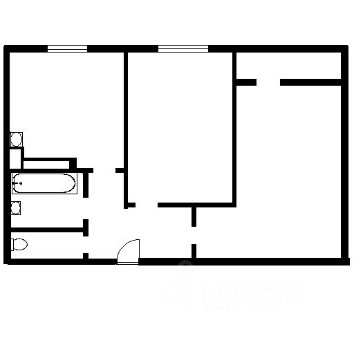 Планировка этой квартиры по данным Циан