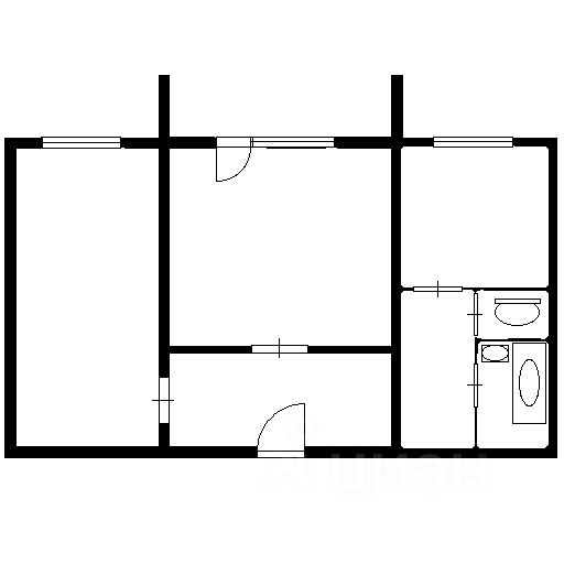 Планировка этой квартиры по данным Циан
