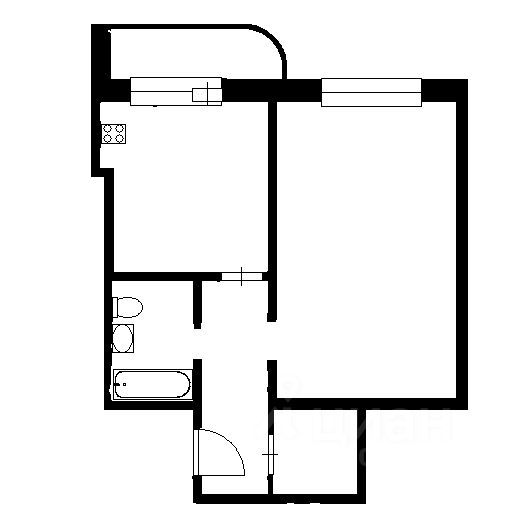 Планировка этой квартиры по данным Циан
