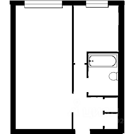 Планировка этой квартиры по данным Циан