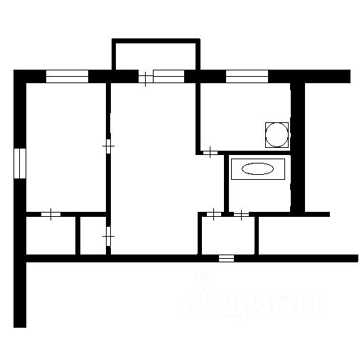 Планировка этой квартиры по данным Циан