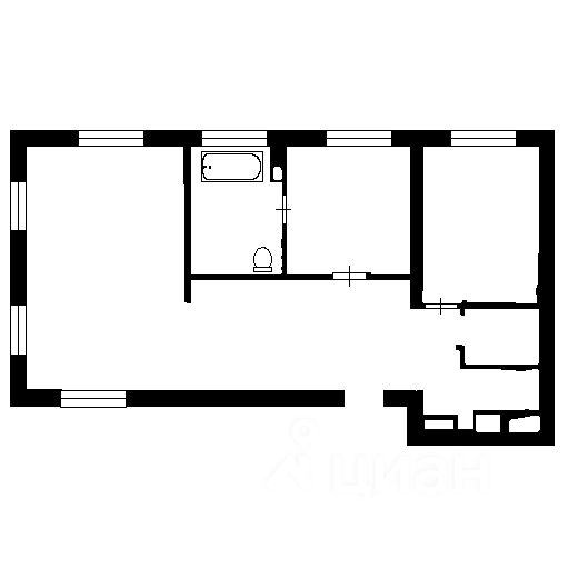 Планировка этой квартиры по данным Циан