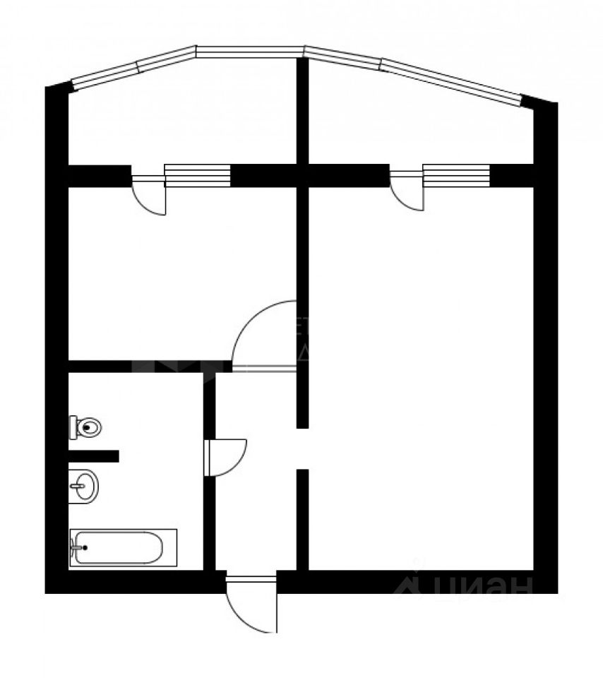 Планировка этой квартиры по данным Циан