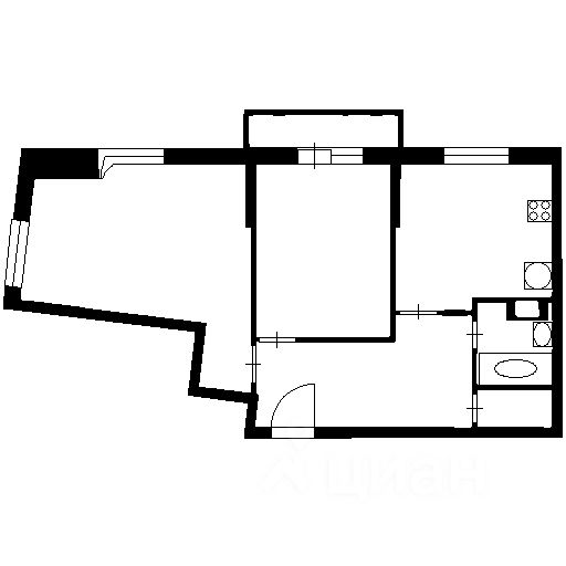 Планировка этой квартиры по данным Циан