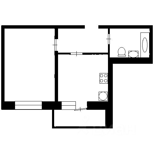Планировка этой квартиры по данным Циан