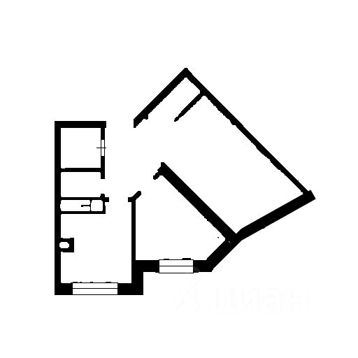 Планировка этой квартиры по данным Циан