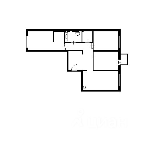 Планировка этой квартиры по данным Циан