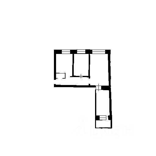 Планировка этой квартиры по данным Циан