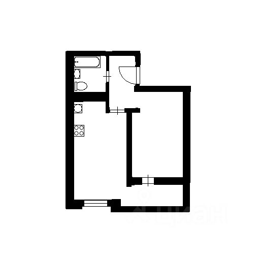 Планировка этой квартиры по данным Циан
