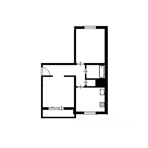 Планировка этой квартиры по данным Циан