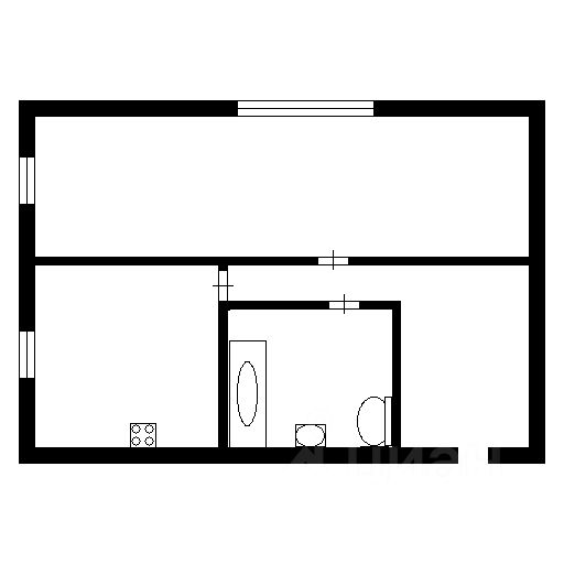 Планировка этой квартиры по данным Циан