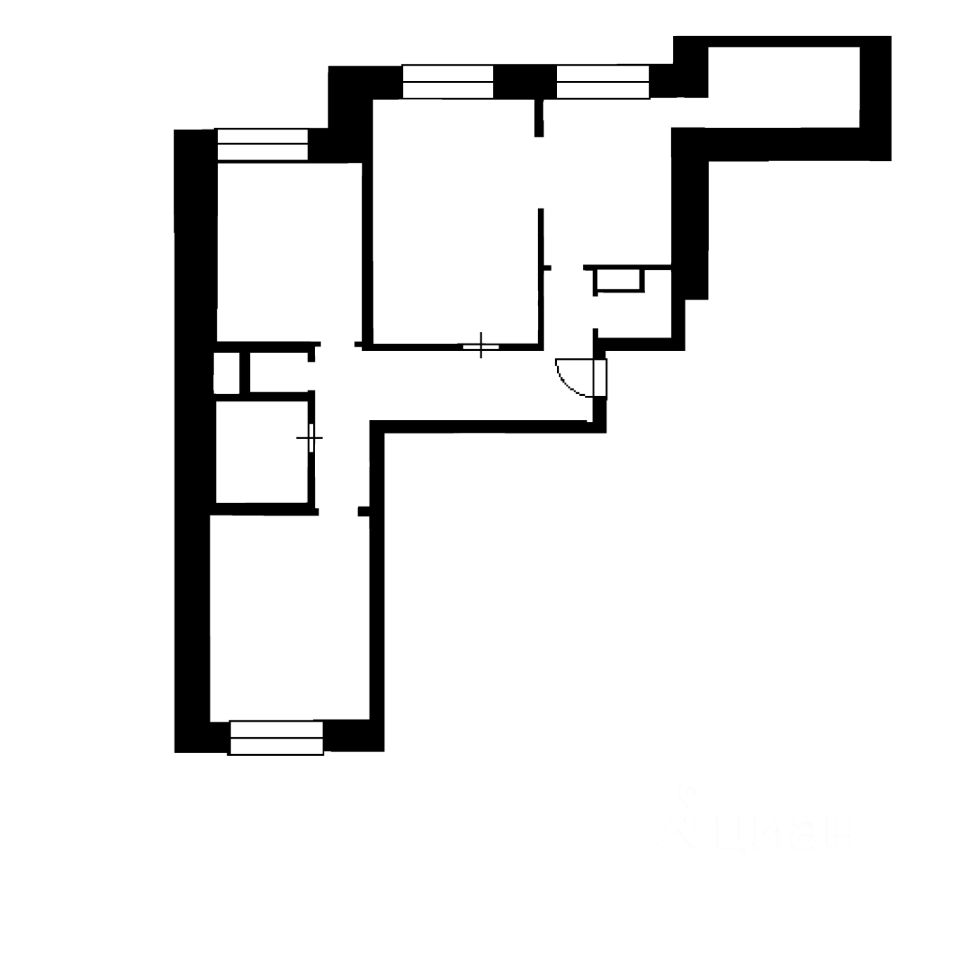 Планировка этой квартиры по данным Циан