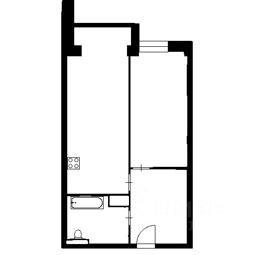 Планировка этой квартиры по данным Циан