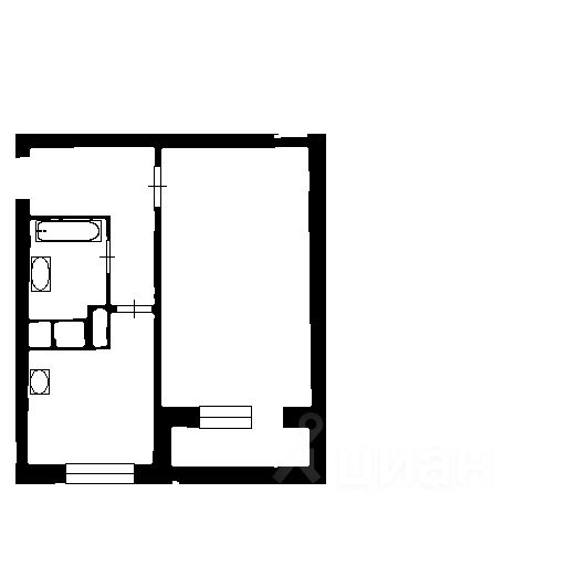 Планировка этой квартиры по данным Циан