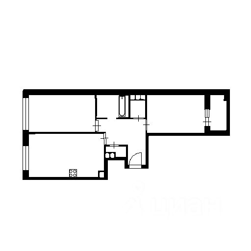 Планировка этой квартиры по данным Циан