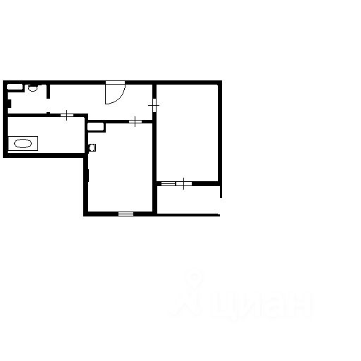 Планировка этой квартиры по данным Циан
