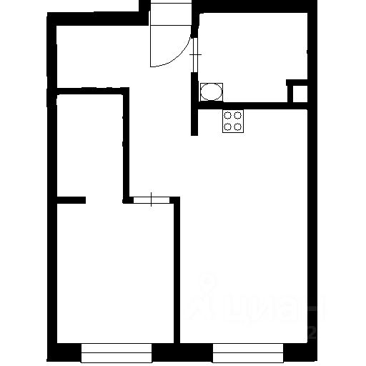 Планировка этой квартиры по данным Циан