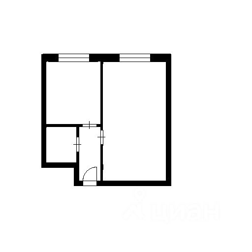 Планировка этой квартиры по данным Циан