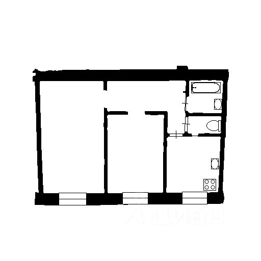 Планировка этой квартиры по данным Циан