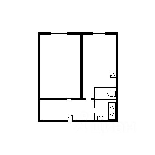 Планировка этой квартиры по данным Циан