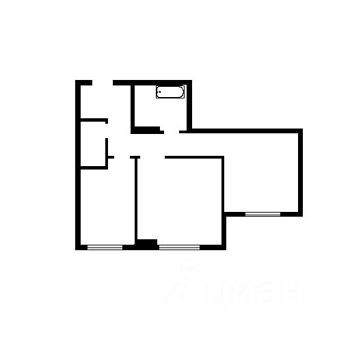 Планировка этой квартиры по данным Циан